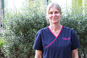 DonateLife Clinical Nurse Specialist Nicky Fletcher stands in a garden