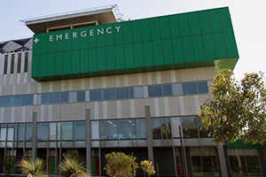 Exterior of the Fiona Stanley Hospital Emergency Department