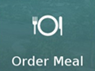 A line drawing of a plate with a knife and fork either side and the words 'Order meal'.